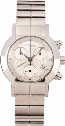 ST DUPONT vers 2000 Chronographe bracelet en acier